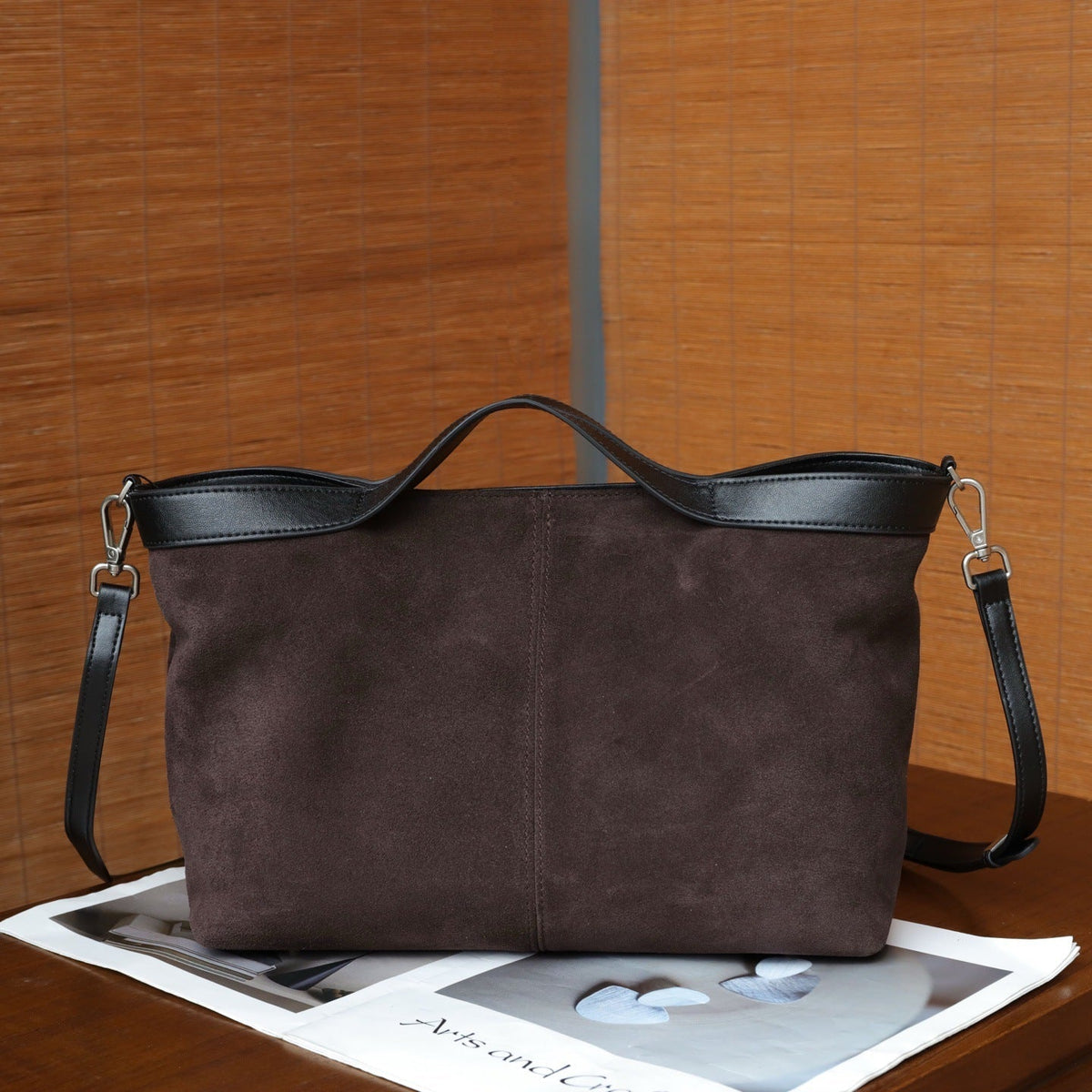 Autumn And Winter New Matte Cowhide Tote Bag, Simple And Versatile, Large Capacity Handbag, Commuting Crossbody Real Leather Women's Bag - Che Cose Belle