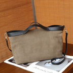 Autumn And Winter New Matte Cowhide Tote Bag, Simple And Versatile, Large Capacity Handbag, Commuting Crossbody Real Leather Women's Bag - Che Cose Belle