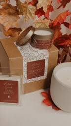 Autumn Leaves Cement Candle - Che Cose Belle