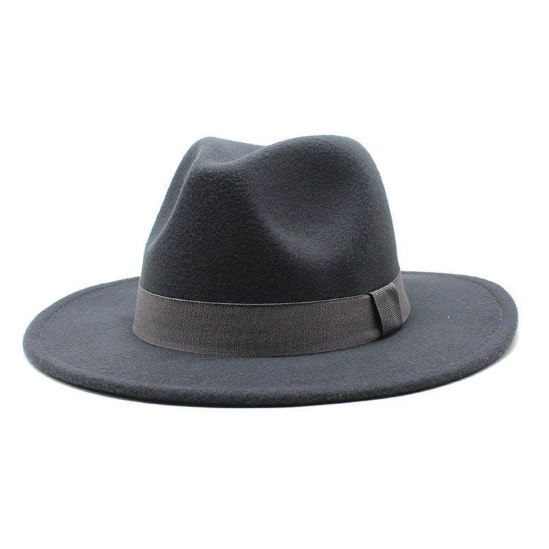 Autumn Winter Big Brim Wool Hat – Unisex Bell Crown Bucket Hat - Che Cose Belle