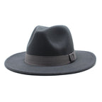 Autumn Winter Big Brim Wool Hat – Unisex Bell Crown Bucket Hat - Che Cose Belle