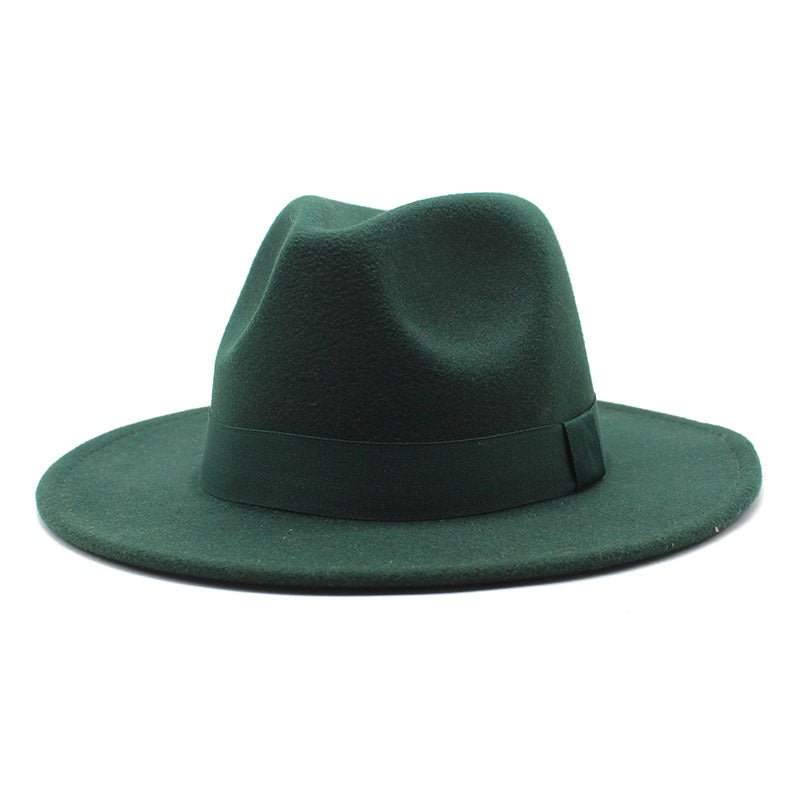 Autumn Winter Big Brim Wool Hat – Unisex Bell Crown Bucket Hat - Che Cose Belle