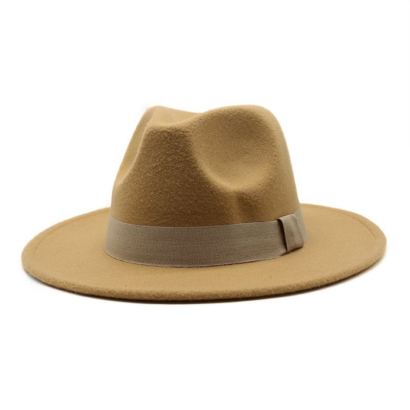 Autumn Winter Big Brim Wool Hat – Unisex Bell Crown Bucket Hat - Che Cose Belle