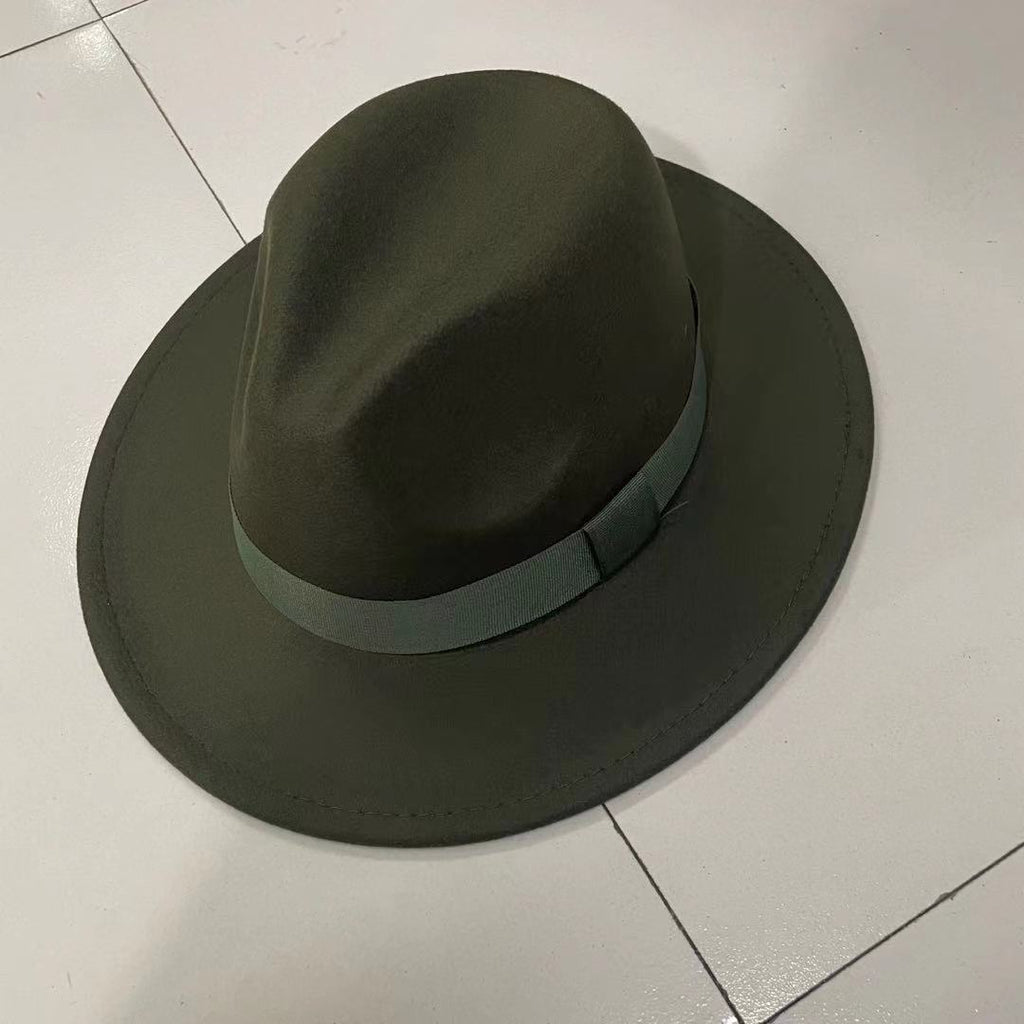Autumn Winter Big Brim Wool Hat – Unisex Bell Crown Bucket Hat - Che Cose Belle