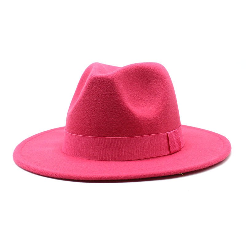 Autumn Winter Big Brim Wool Hat – Unisex Bell Crown Bucket Hat - Che Cose Belle
