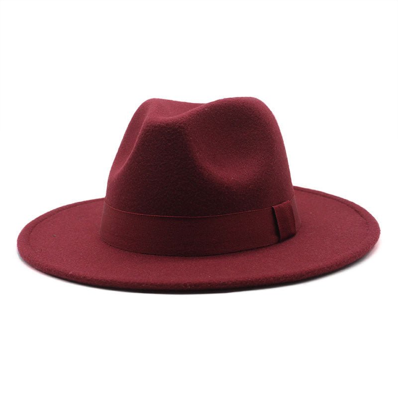 Autumn Winter Big Brim Wool Hat – Unisex Bell Crown Bucket Hat - Che Cose Belle