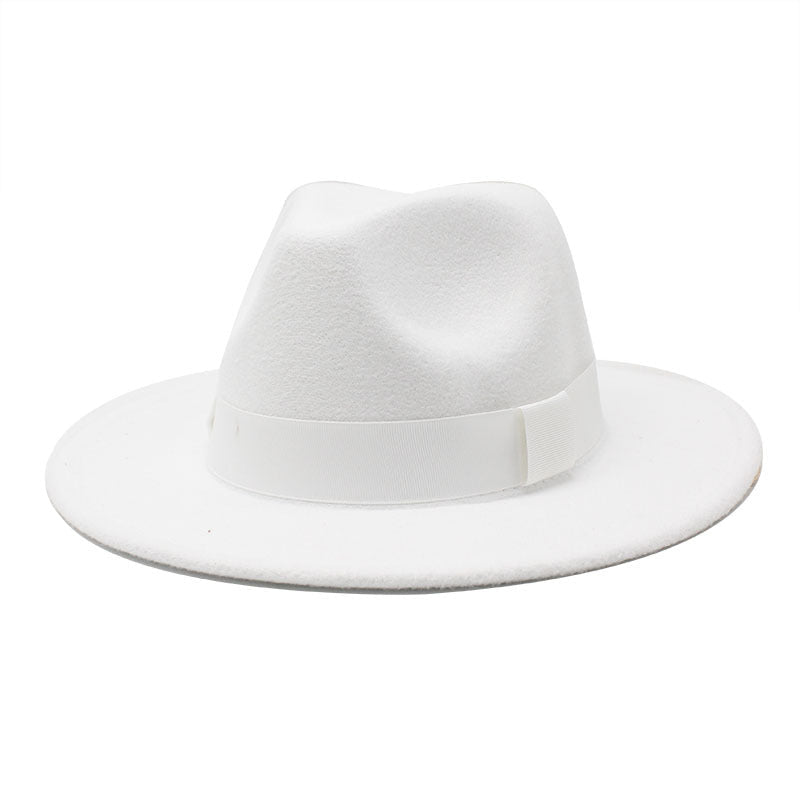 Autumn Winter Big Brim Wool Hat – Unisex Bell Crown Bucket Hat - Che Cose Belle
