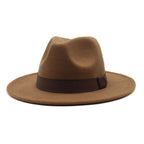 Autumn Winter Big Brim Wool Hat – Unisex Bell Crown Bucket Hat - Che Cose Belle