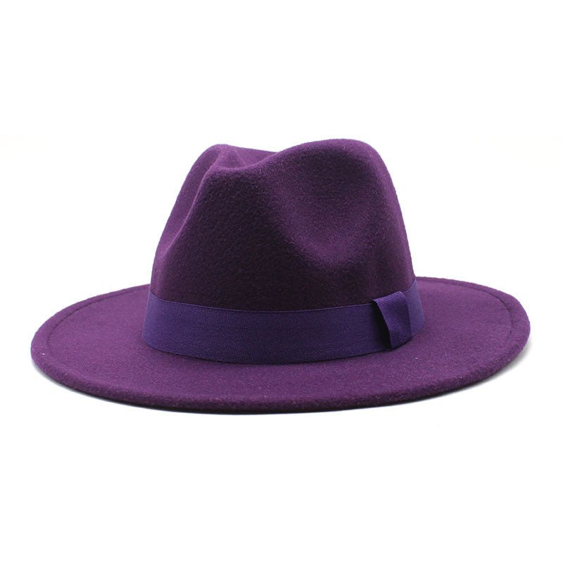 Autumn Winter Big Brim Wool Hat – Unisex Bell Crown Bucket Hat - Che Cose Belle