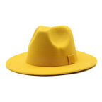 Autumn Winter Big Brim Wool Hat – Unisex Bell Crown Bucket Hat - Che Cose Belle