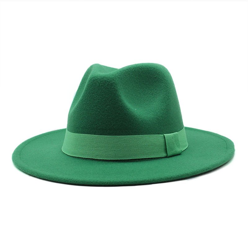 Autumn Winter Big Brim Wool Hat – Unisex Bell Crown Bucket Hat - Che Cose Belle