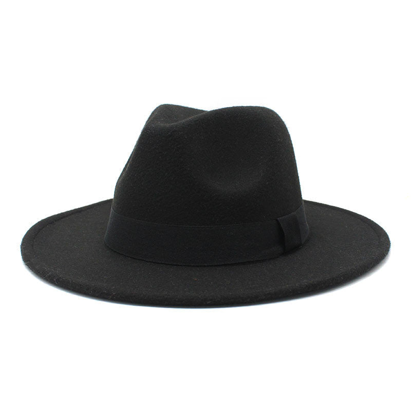 Autumn Winter Big Brim Wool Hat – Unisex Bell Crown Bucket Hat - Che Cose Belle