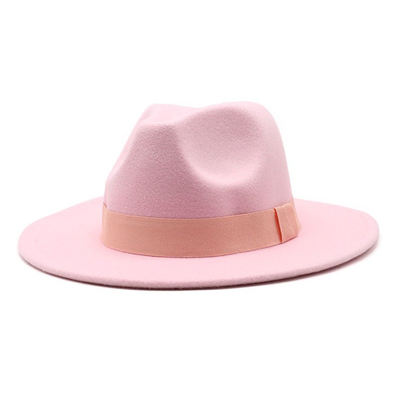 Autumn Winter Big Brim Wool Hat – Unisex Bell Crown Bucket Hat - Che Cose Belle