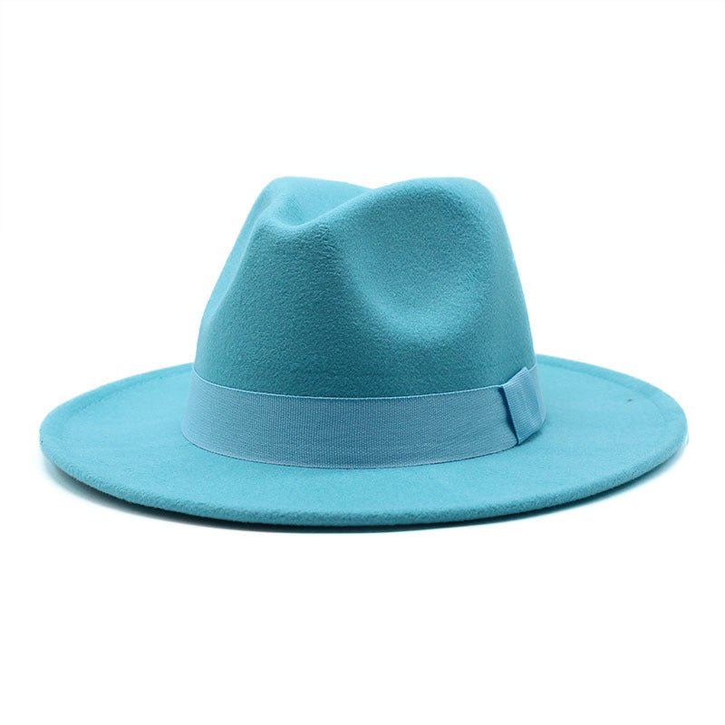 Autumn Winter Big Brim Wool Hat – Unisex Bell Crown Bucket Hat - Che Cose Belle