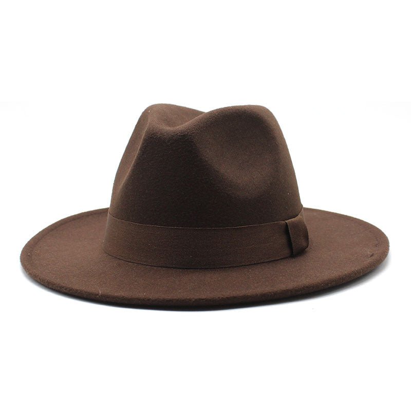 Autumn Winter Big Brim Wool Hat – Unisex Bell Crown Bucket Hat - Che Cose Belle