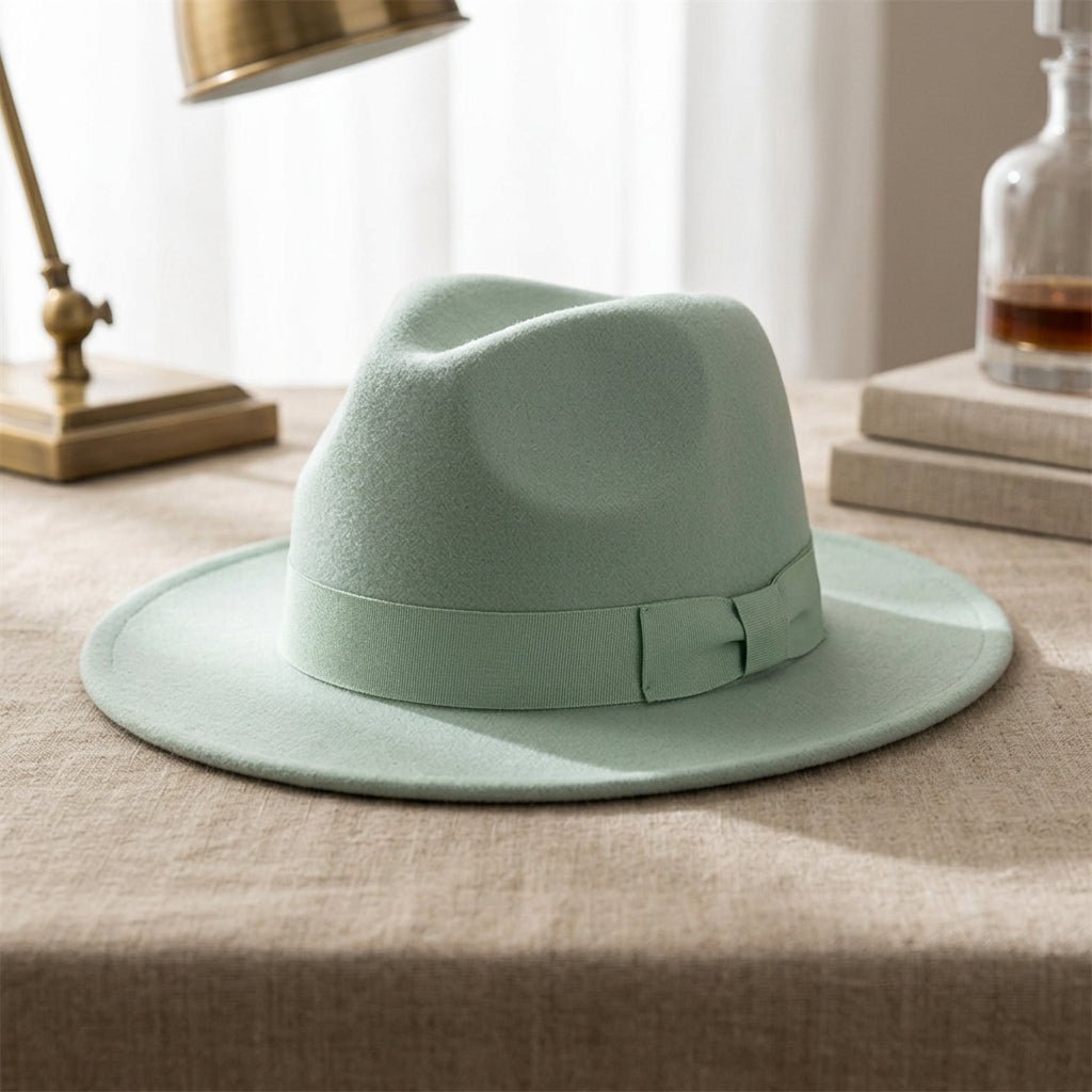 Autumn Winter Big Brim Wool Hat – Unisex Bell Crown Bucket Hat - Che Cose Belle