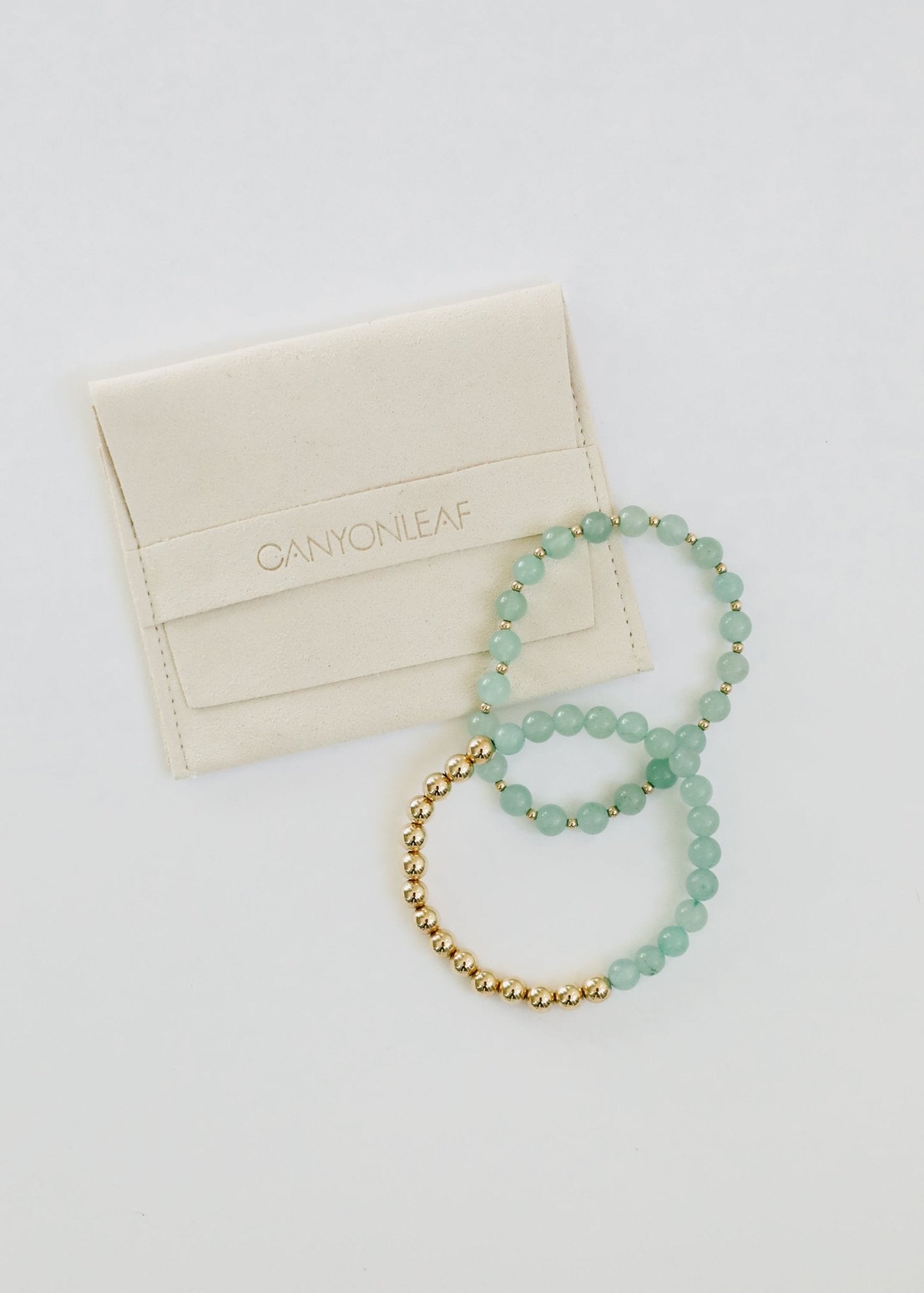 Aventurine Gemstone + 14K Gold Filled || Beaded Stretch Bracelets - Che Cose Belle