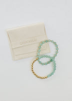 Aventurine Gemstone + 14K Gold Filled || Beaded Stretch Bracelets - Che Cose Belle