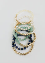 Aventurine Gemstone + 14K Gold Filled || Beaded Stretch Bracelets - Che Cose Belle