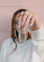 Aventurine Gemstone + 14K Gold Filled || Beaded Stretch Bracelets - Che Cose Belle