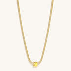 Awaken & Shine - Citrine Evil Eye November Birthstone Necklace - Che Cose Belle