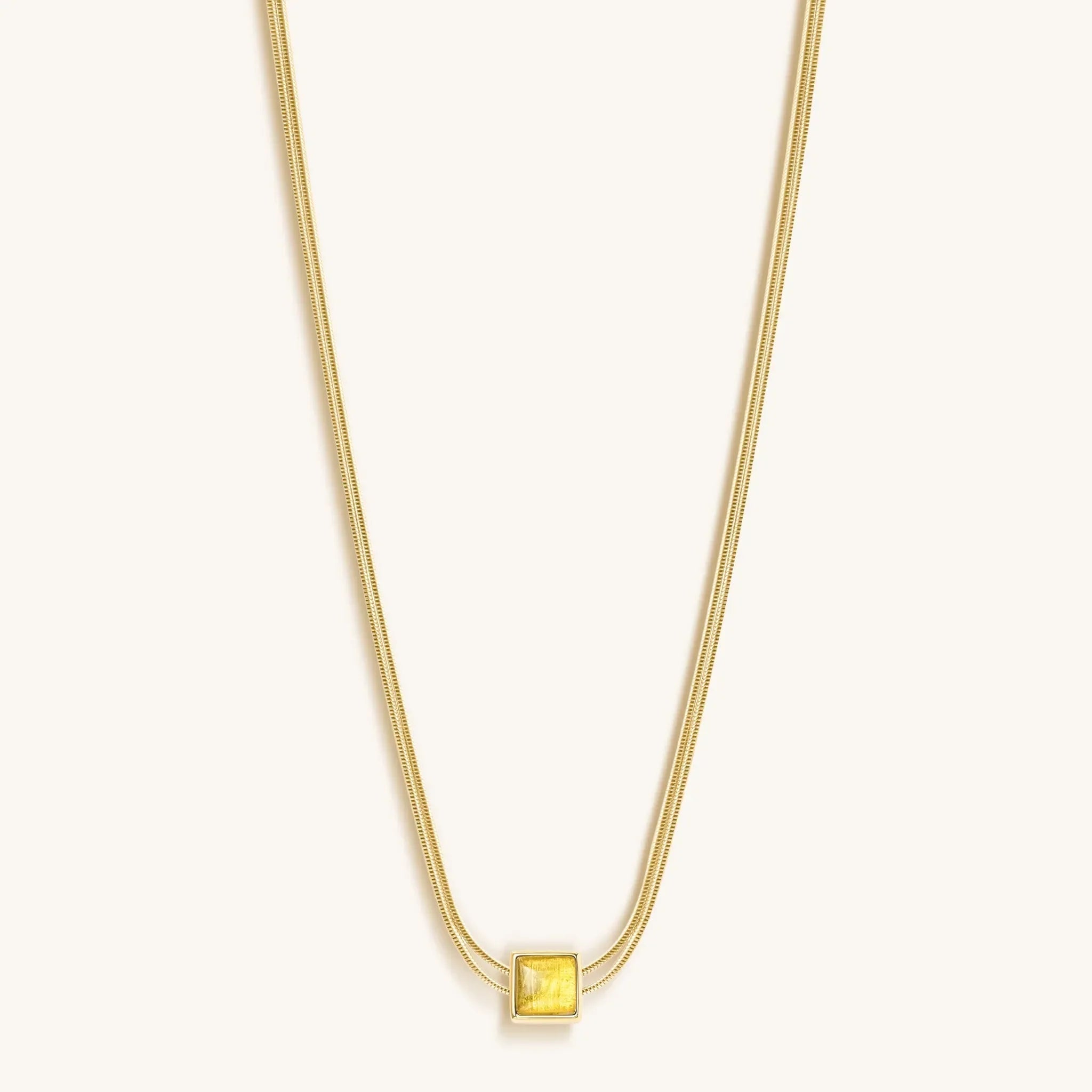 Awaken & Shine - Citrine Evil Eye November Birthstone Necklace - Che Cose Belle
