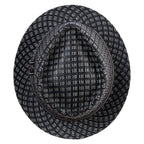 Big Size Wove Paper Straw Wide Brim Porkpie Upbrim Fedora