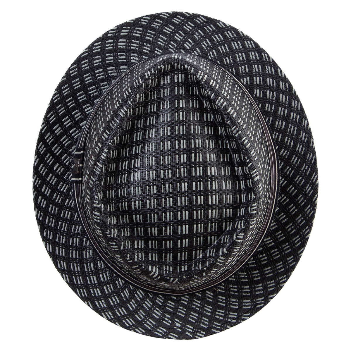 Big Size Wove Paper Straw Wide Brim Porkpie Upbrim Fedora