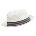 Big Size Wove Paper Straw Wide Brim Porkpie Upbrim Fedora