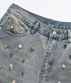 AZUL COLORED GEMSTONE DENIM - Che Cose Belle
