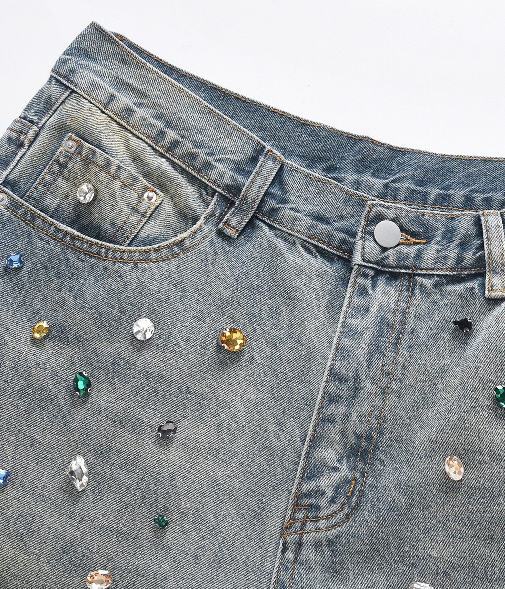 AZUL COLORED GEMSTONE DENIM - Che Cose Belle