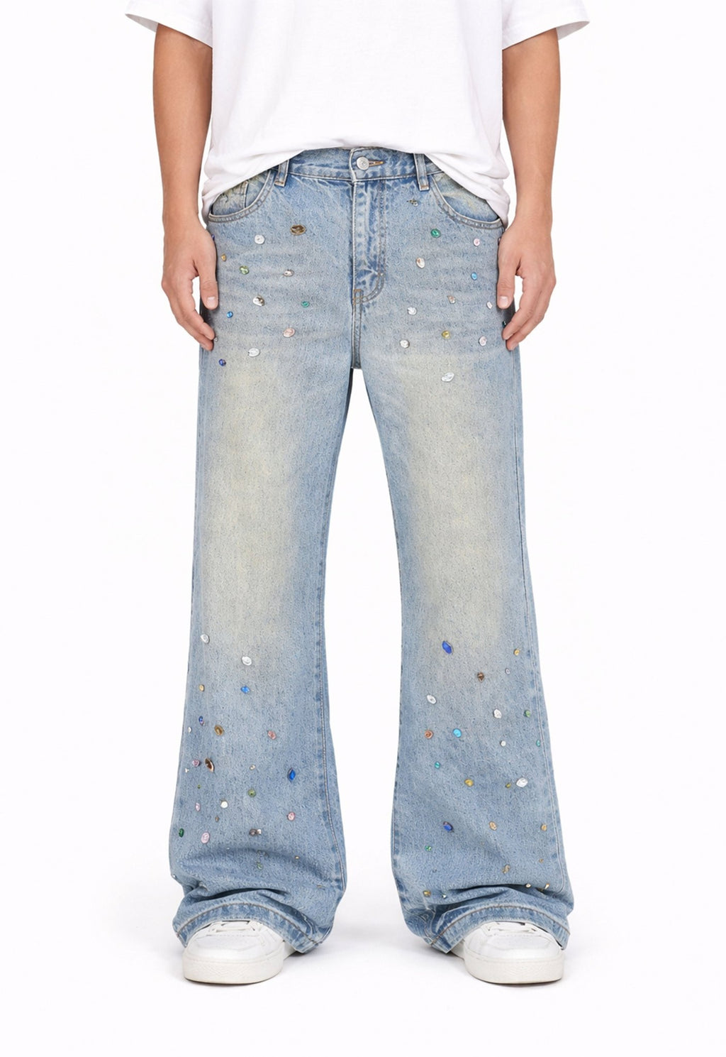 AZUL COLORED GEMSTONE DENIM - Che Cose Belle