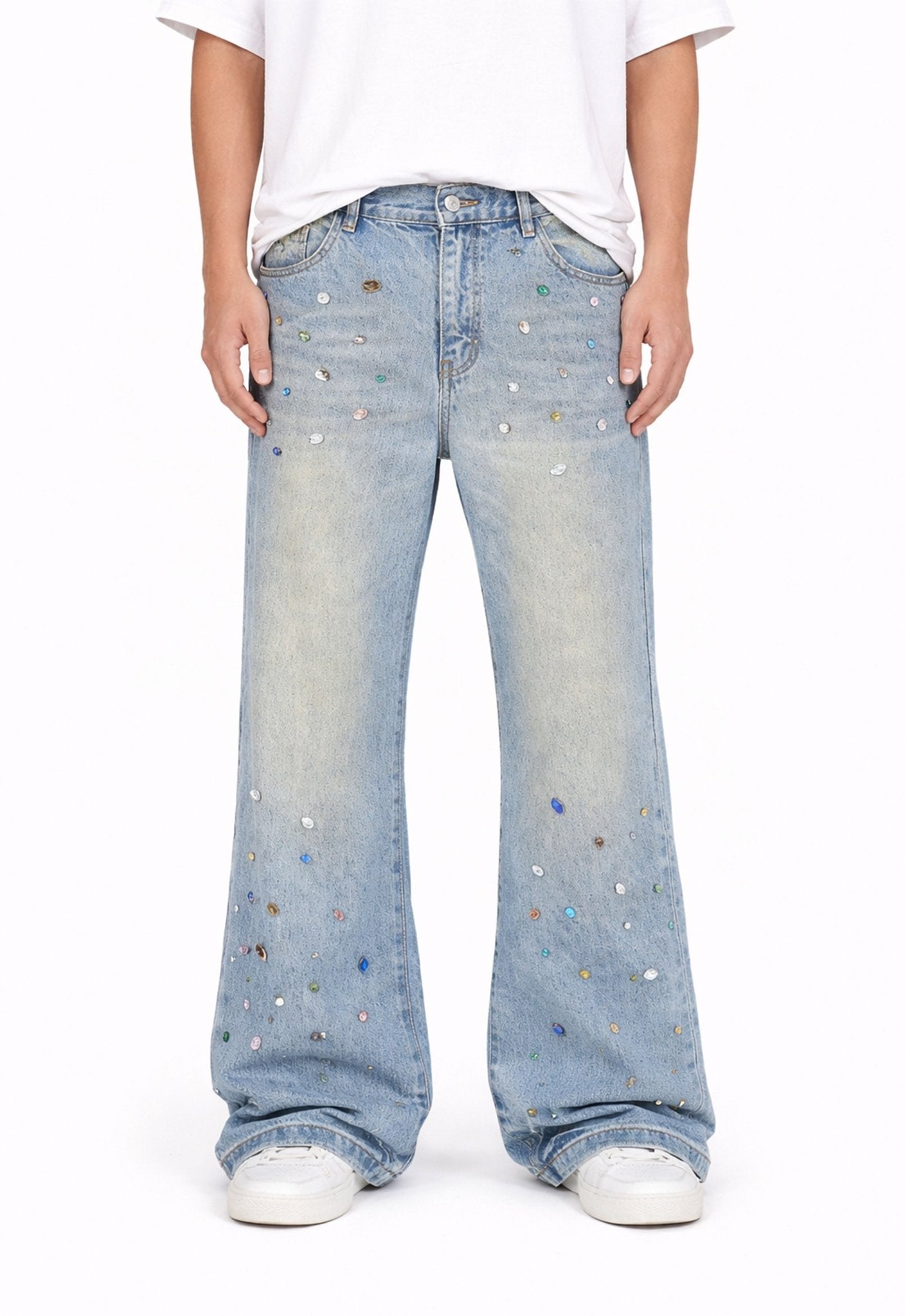 AZUL COLORED GEMSTONE DENIM - Che Cose Belle