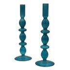 Azure Blue Candle Holder - Pair - Che Cose Belle