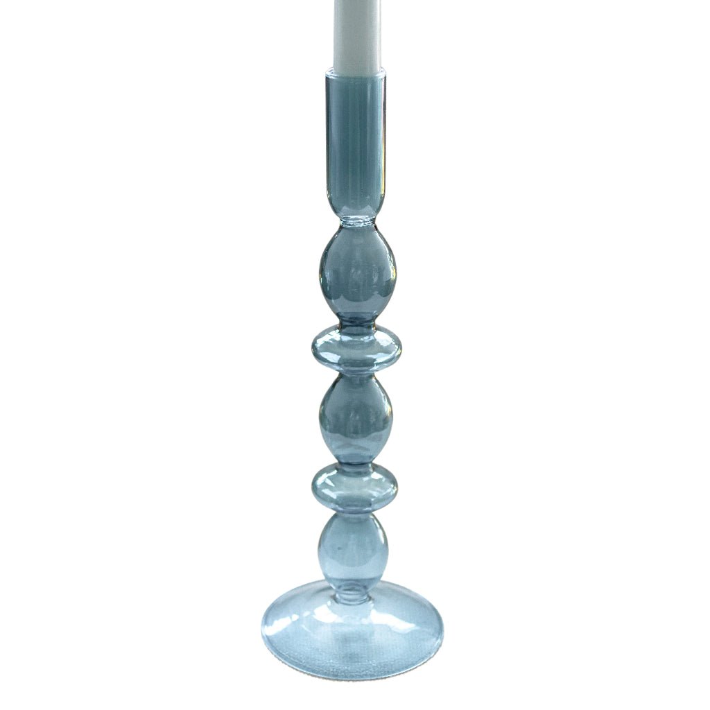 Azure Blue Candle Holder - Pair - Che Cose Belle
