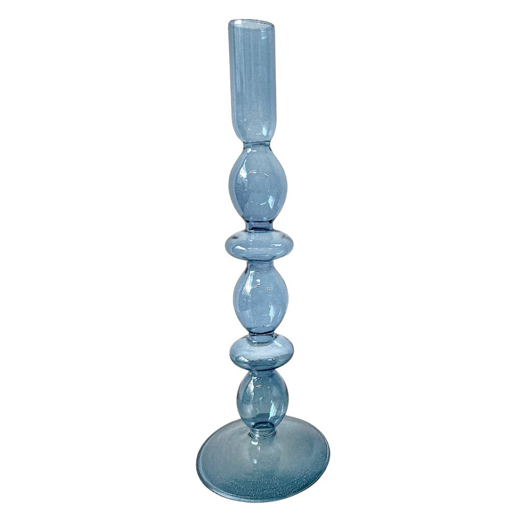 Azure Blue Candle Holder - Pair - Che Cose Belle