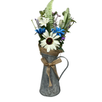 Daisy Flower in Metal Watering Can - 18" -
