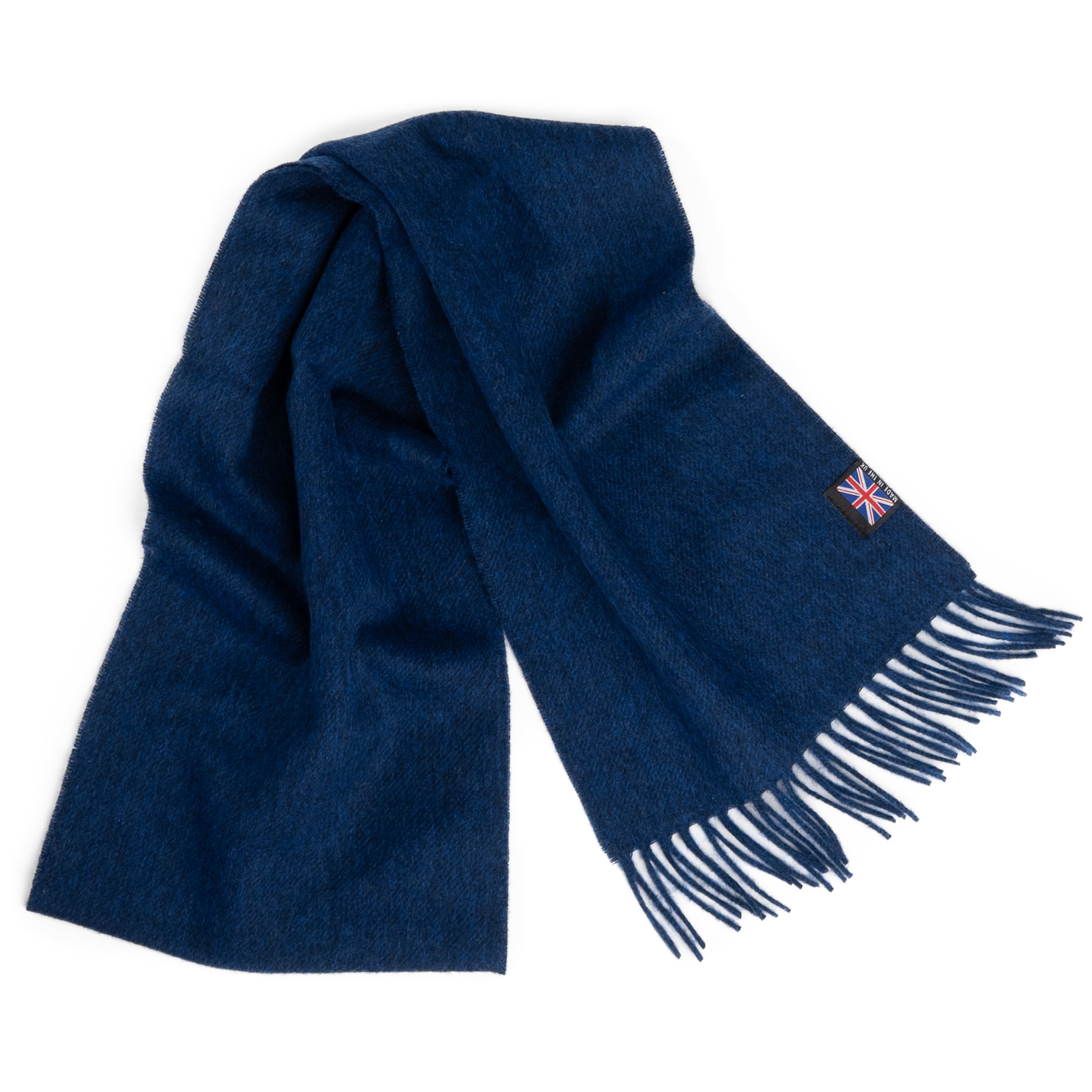 Prince of Scots Fringed Merino Wool Scarf - Royal