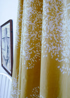 Handmade Curtain, 84-inch Long Cotton Panel - Forest Tree