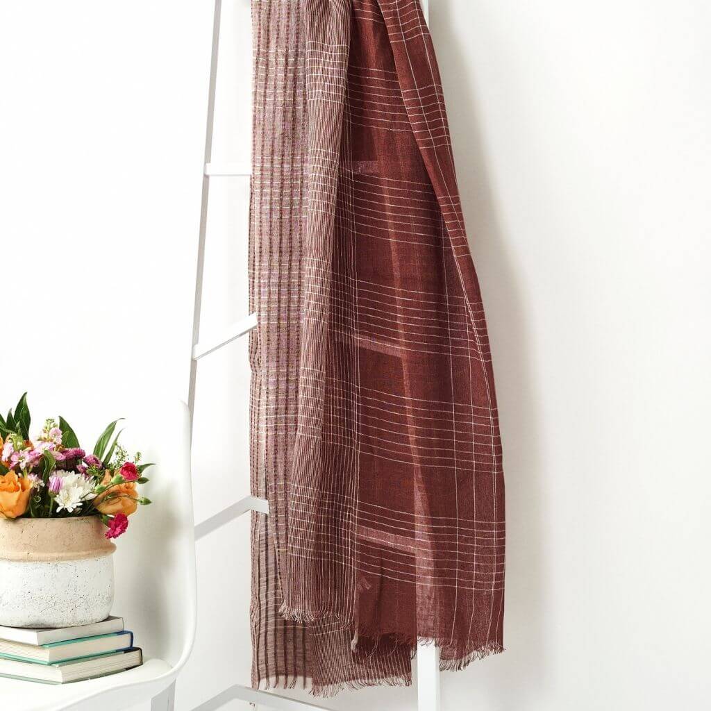 Auro Handwoven Linen Scarf