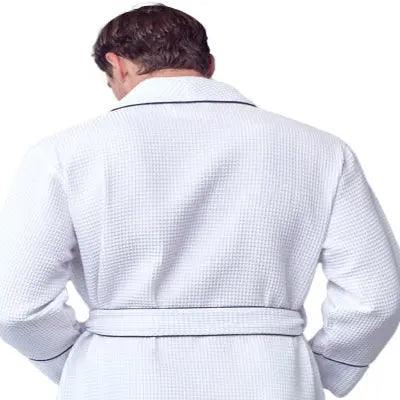 Premium Waffle Piping Robe for Men