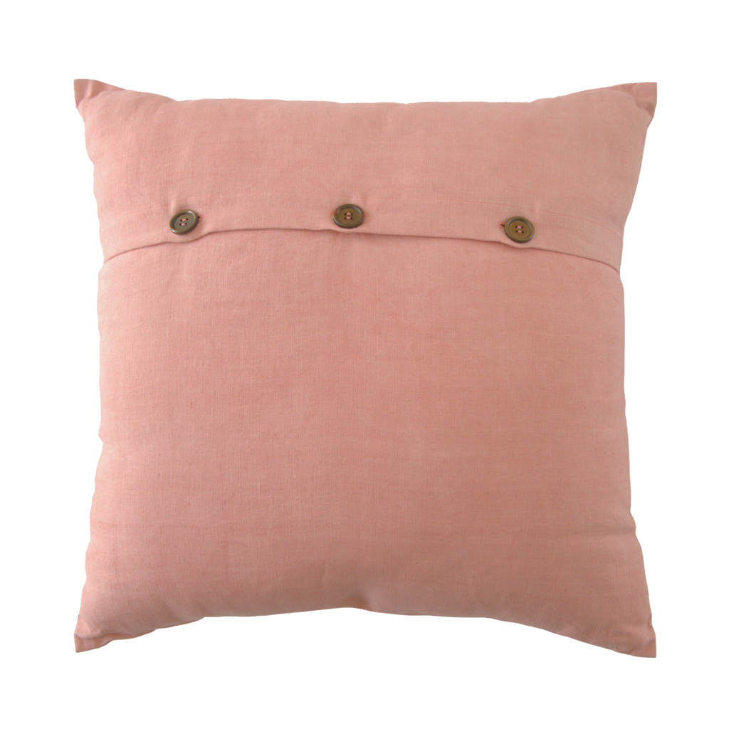 Hand Embroidered Birds Pillow Cover 20" x 20"