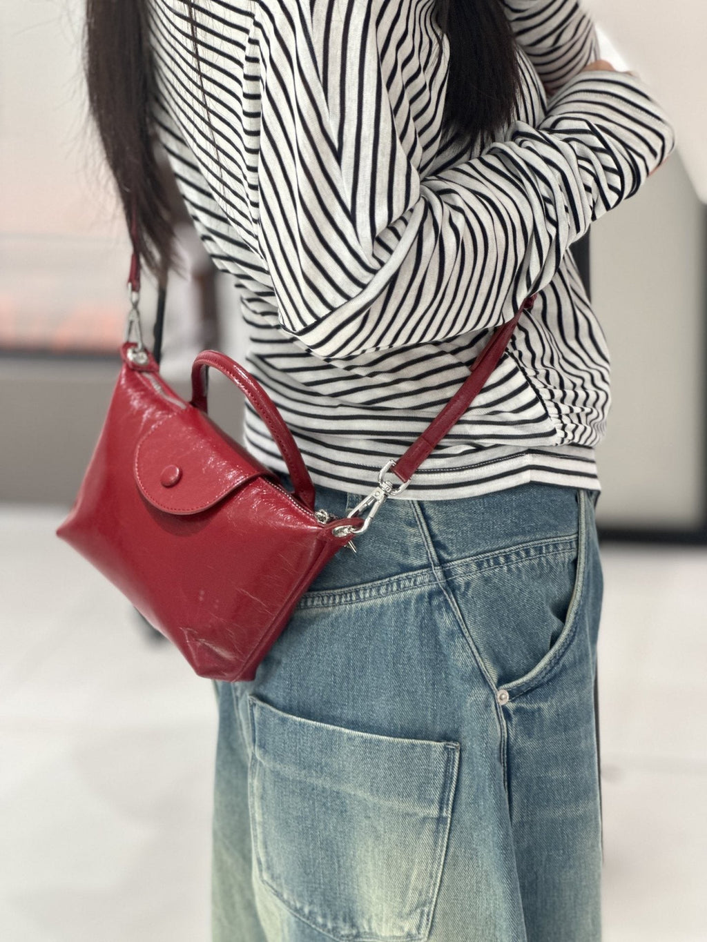 Badi Leather Women's Bag 2025 New Mini Dumpling Bag, Top Layer Cowhide Shoulder Bag, Crossbody Phone Bag, Coin Purse - Che Cose Belle