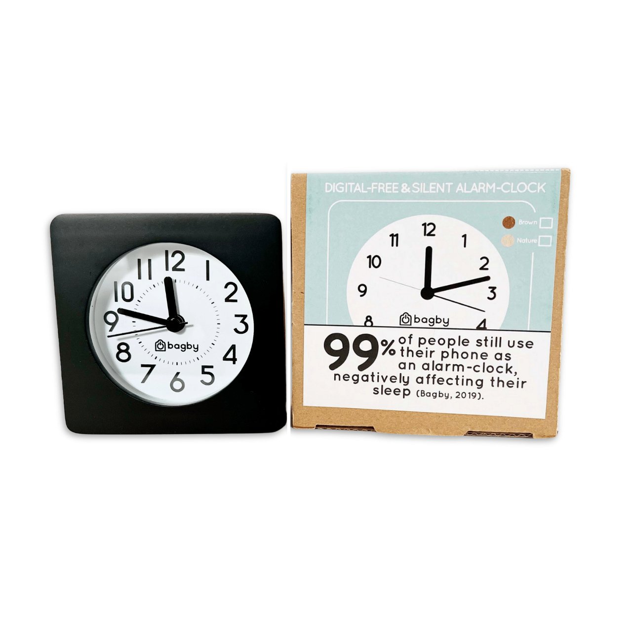 Bagby CLASSIC - Silent Alarm Clock - Che Cose Belle