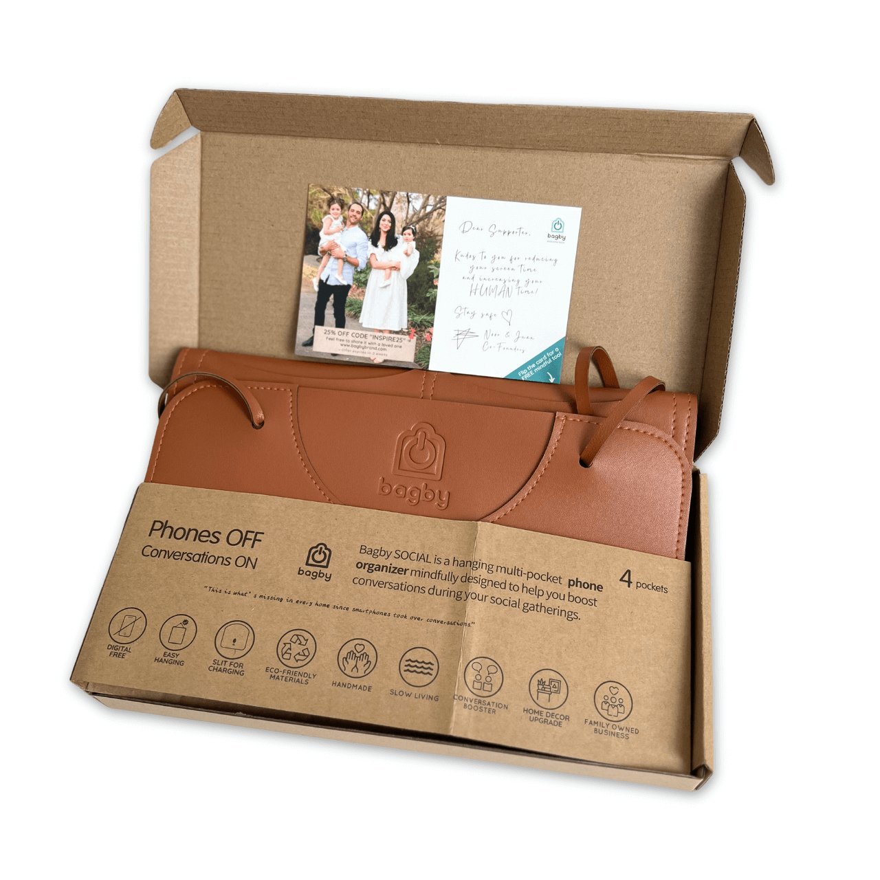 Bagby SOCIAL Vegan Leather - 4 Pocket Phone Holder - Che Cose Belle