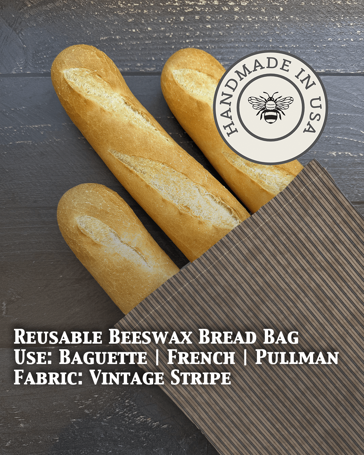 Baguette | Beeswaxed Bag - Che Cose Belle