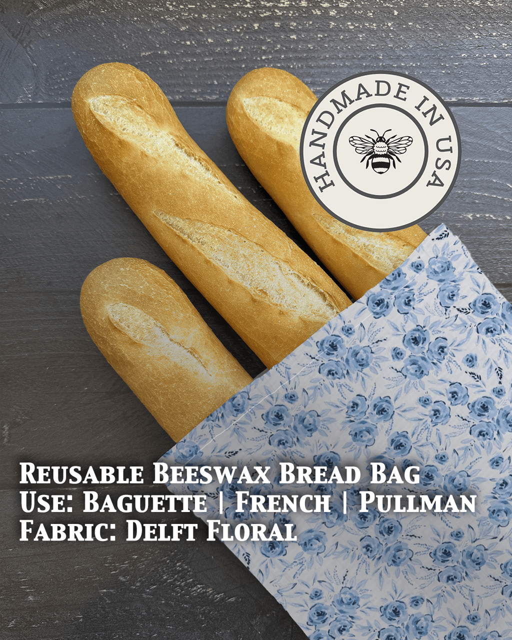 Baguette | Beeswaxed Bag - Che Cose Belle