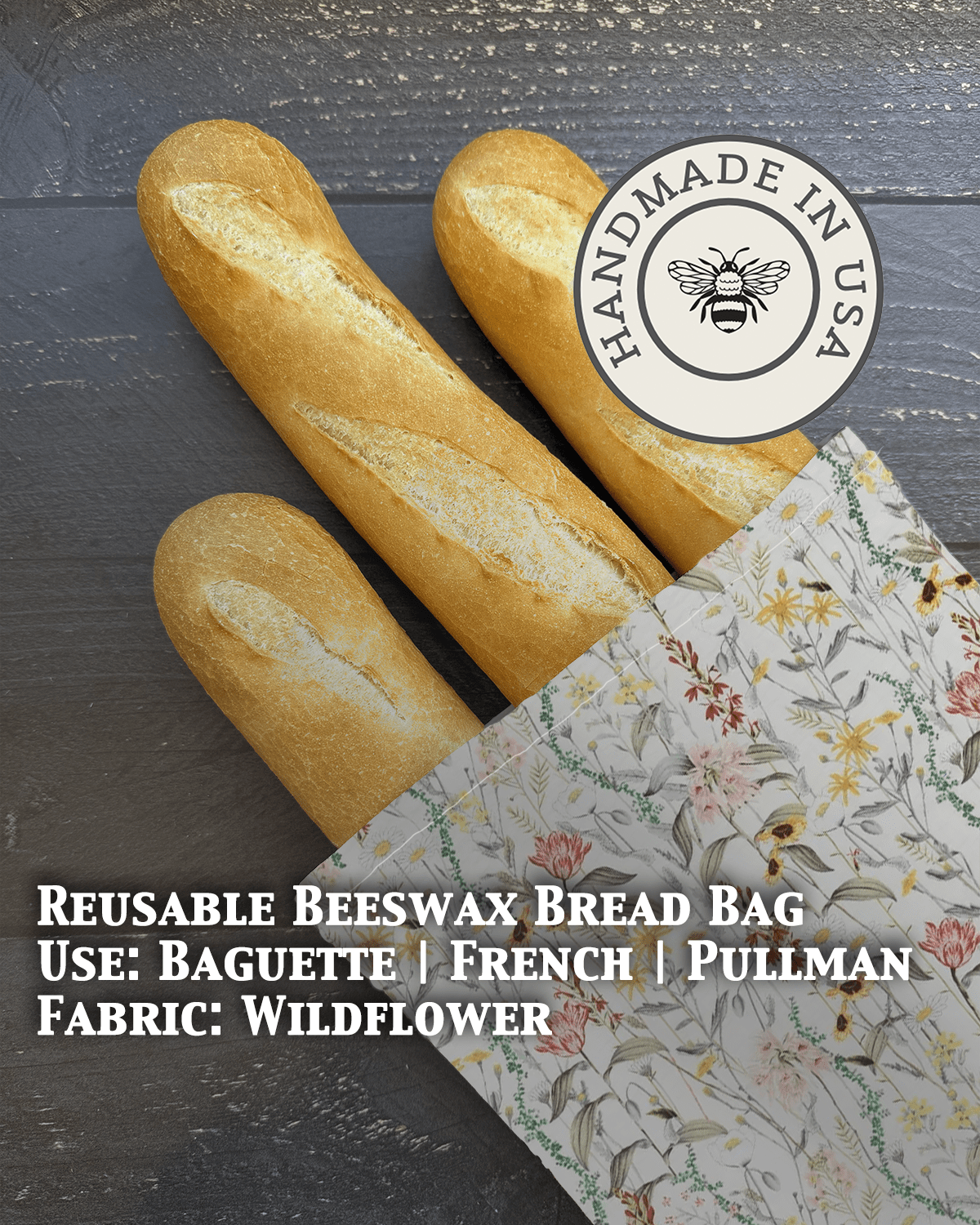 Baguette | Beeswaxed Bag - Che Cose Belle