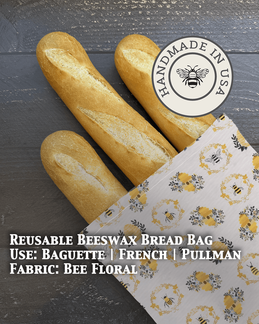 Baguette | Beeswaxed Bag - Che Cose Belle