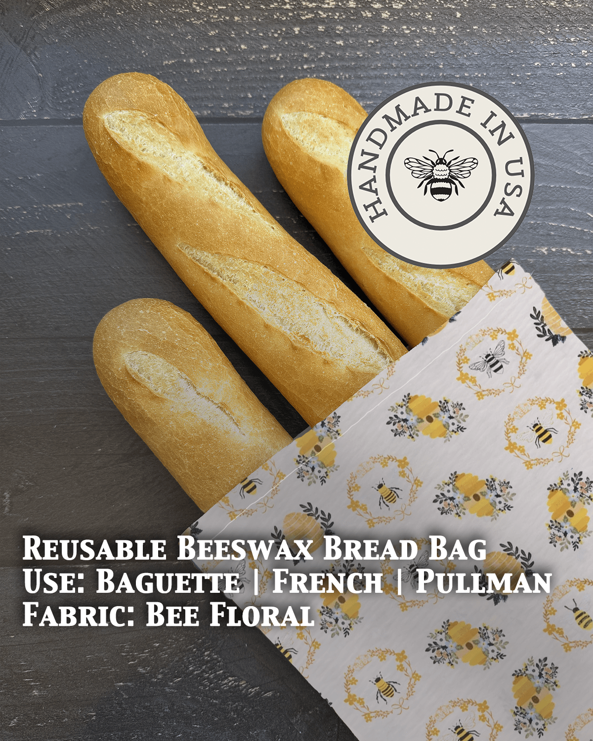 Baguette | Beeswaxed Bag - Che Cose Belle